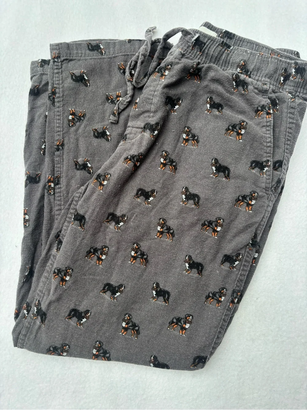 J. Crew Charcoal Gray Dog-Print Lounge Pants